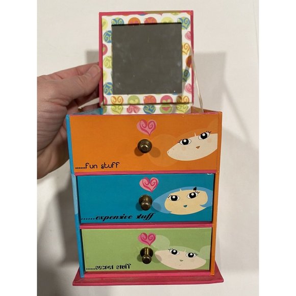 She’s Charmed And Dangerous Small Jewelry Box Container With Mirror - Picture 4 of 11